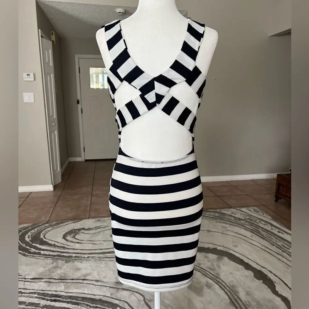 Papaya Mini Sleeveless Open Back Dress